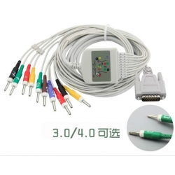 Nihon Kohden(Japan)  ECG Cable P/N EC6401 (AHA 12 Lead Banana 4 mm)(New, Compatible,Not Original)