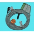 Nihon Kohden(Japan) 12-pin button three lead wire / BSM-2301/2353/5100 ECG Cable