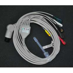 Mindray(China)pm9000 ECG Cable /compatible five lead wire/ five lead ECG cable black elbow six-pin