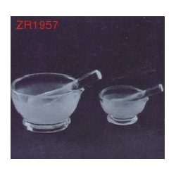 Glass  mortar with glass pestle