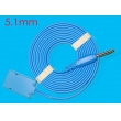 5.1mm wire unipolar negative plate/Electric knife electrode plate Connection / monopolar electrode panel lead/Negative plate connection