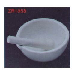 Porcelain  mortars with spout and pestles,Glazed