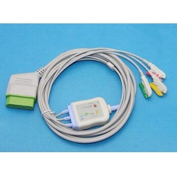 Nihon Kohden(Japan)  One-Piece ECG Cable - 3 Leads Clip ECG machine parts (New,Compatible,not Original)