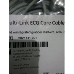 GE(USA)CABLE ASSY ECG 3 LEAD W/GRAB AHA，PN:2021141-001,NEW,ORIGINAL