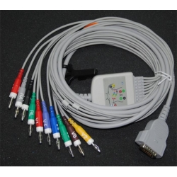 GE(USA)Compatible GE MAC400 / 800/1200 ECG lead wires 15-pin banana plug ECG cable