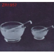 Glass  mortar with glass pestle