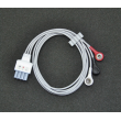 Telemetry monitoring lead cable / 3-lead Telemetry ECG cable / AHA button EY6302B Leadwires
