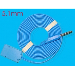 5.1mm unipolar negative plate wire / Electric knife electrode plates wire / Monopolar electrode plate lead / Negative electrode plate connection