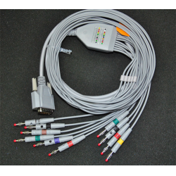 Edan(China) Edan compatible ECG lead wire / Edan ECG Accessories / Edan 12-lead cable banana plugs
