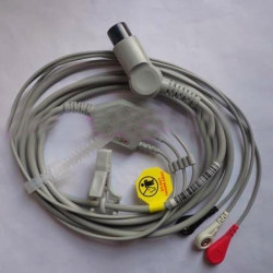 Goldway(USA)ECG Cable / monitor Leadwires / Universal 6-pin three lead wire / Goldway Biolight